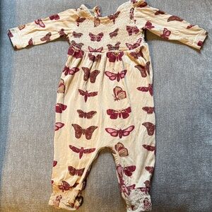 Kate Quinn Moth Print Baby Romper
